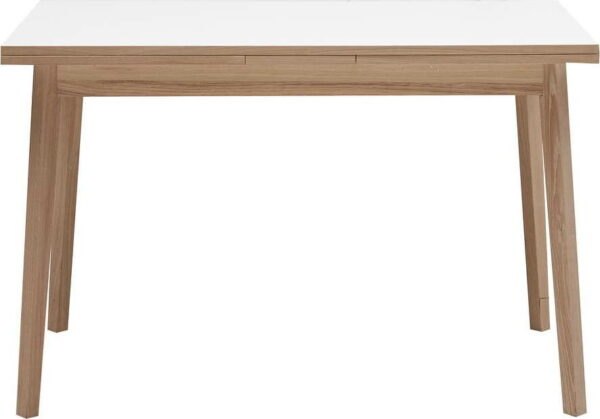 Rozkládací jídelní stůl s bílou deskou Hammel Single