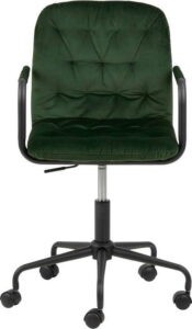 Zelená kancelářská židle se sametovým