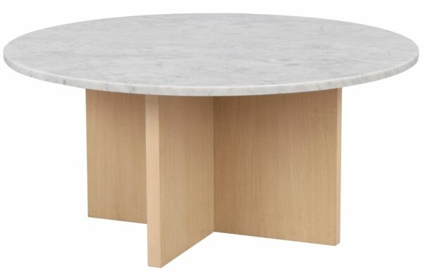 Bílý mramorový konferenční stolek ROWICO