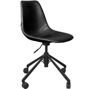 Černá koženková konferenční židle