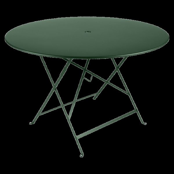 Tmavě zelený kovový skládací stůl Fermob