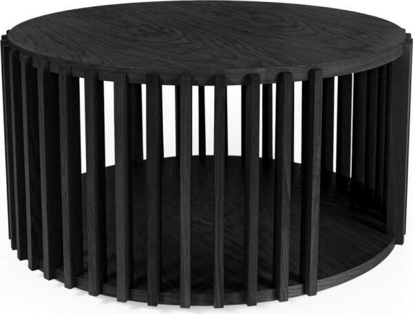 Černý konferenční stolek z dubového dřeva Woodman