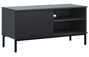 Černý lakovaný televizní stolek MICADONI QUERY