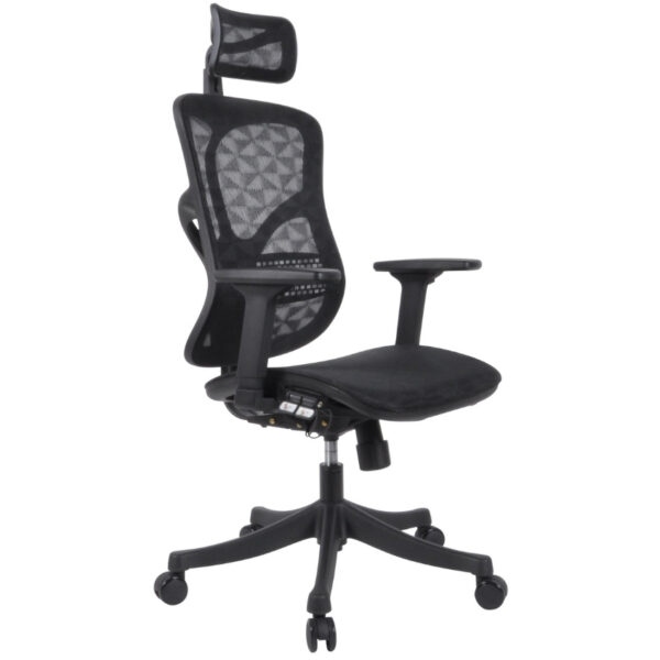 DMQ Černá látková kancelářská židle
