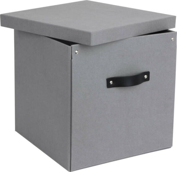 Světle šedá úložná krabice Bigso Box