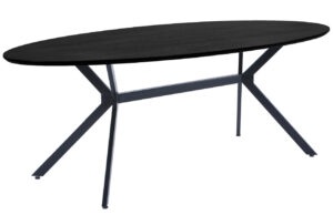 Hoorns Černý dřevěný jídelní stůl Arisa