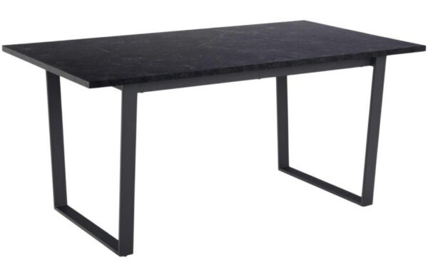 Scandi Černý dřevěný jídelní stůl Astor 160 x 90 cm