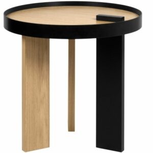 Černý dubový odkládací stolek TEMAHOME