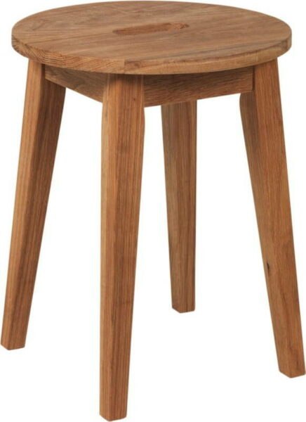 Přírodní nízká dubová stolička