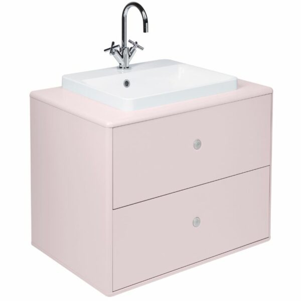 Růžová lakovaná umyvadlová skříňka Tom Tailor Color Bath