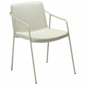 ​​​​​Dan-Form Bílá koženková jídelní židle DAN-FORM
