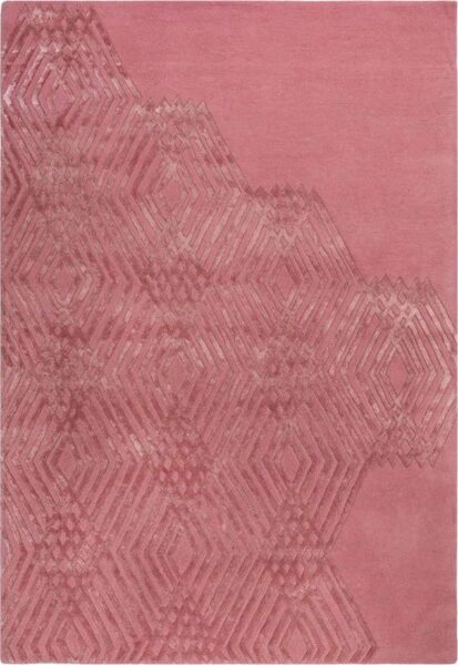 Růžový vlněný koberec Flair Rugs