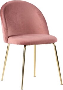 Sada 2 růžových jídelních židlí