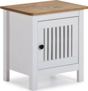 Bílý dřevěný noční stolek