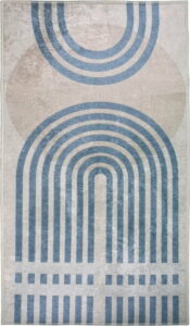 Modrý/šedý koberec 180x120 cm