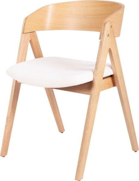 Sada 2 jídelních židlí z kaučukovníkového dřeva
