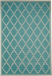 Tyrkysový venkovní koberec Floorita Intreccio