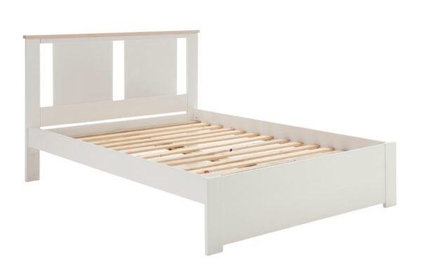 Bílá borovicová dvoulůžková postel Marckeric Enara