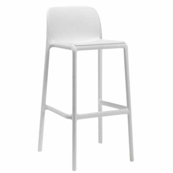 Nardi Bílá plastová barová židle
