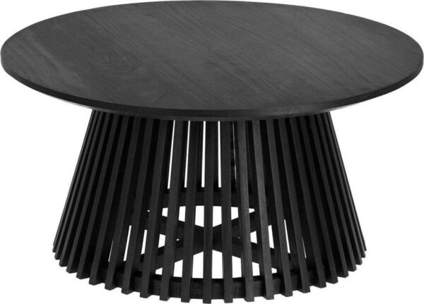 Černý konferenční stolek z teakového dřeva Kave