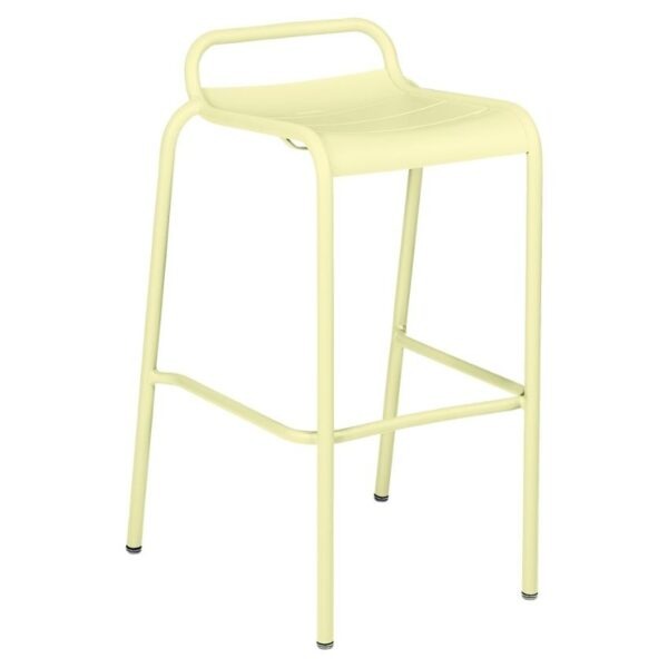 Citronově žlutá kovová barová židle Fermob