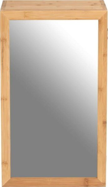 Koupelnová skříňka z bambusového dřeva se zrcadlem
