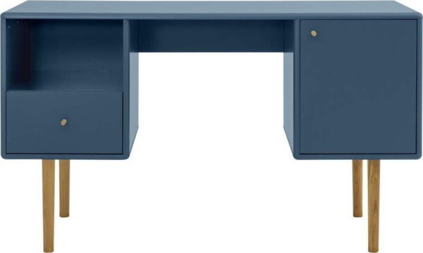 Modrý pracovní stůl 130x50 cm Color Living