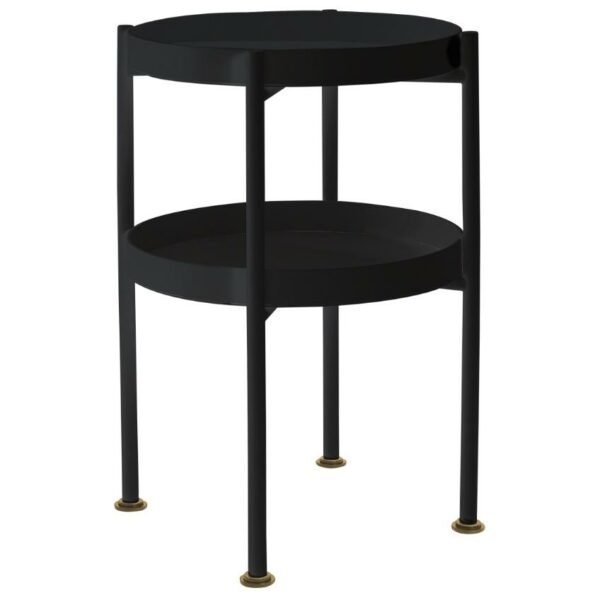 Nordic Design Černý kovový odkládací stolek Nollan