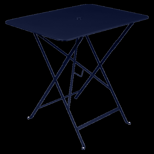 Tmavě modrý kovový skládací stůl Fermob Bistro