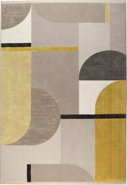 Žluto-šedý koberec Zuiver