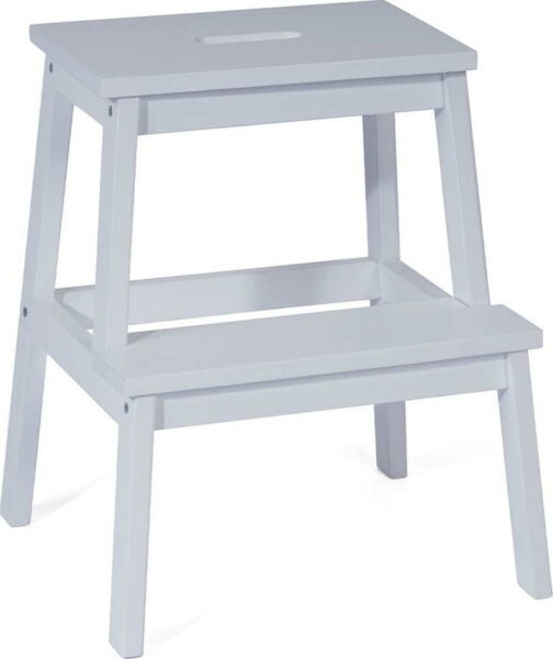 Bílá stolička z kaučukového dřeva Corg