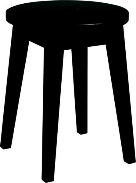 Černá nízká dubová stolička Rowico