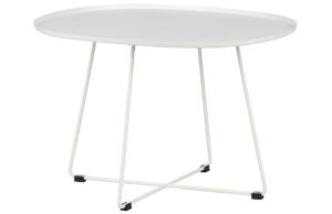 Hoorns Bílý kovový konferenční stolek Arborio XL
