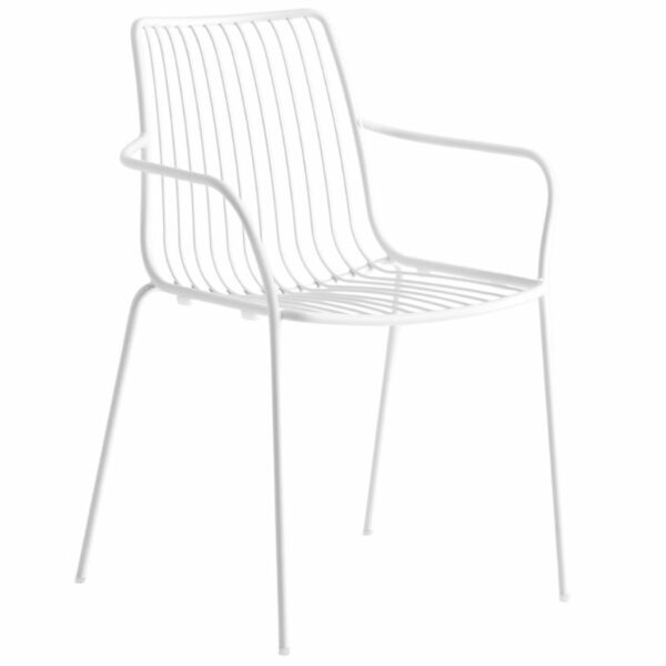 Pedrali Bílá kovová zahradní židle Nolita