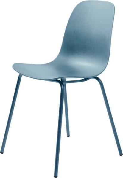 Sada 2 šedomodrých židlí Unique Furniture