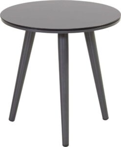 Tmavě šedý zahradní odkládací stolek Hartman