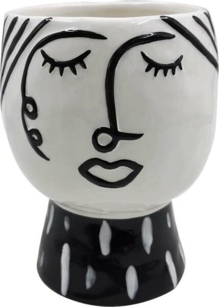 Černo-bílá porcelánová váza Mauro Ferretti