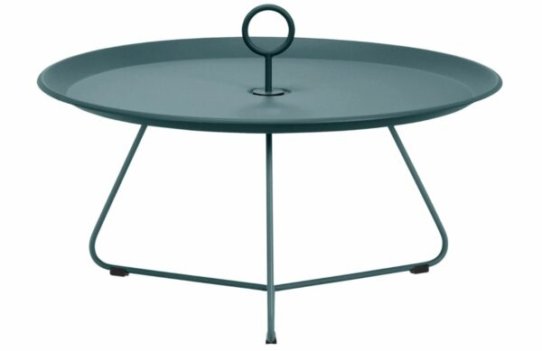 Tmavě zelený kovový konferenční stolek HOUE