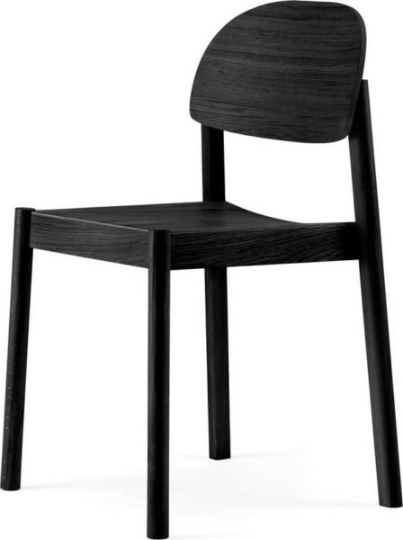 Černá jídelní židle z dubového dřeva EMKO