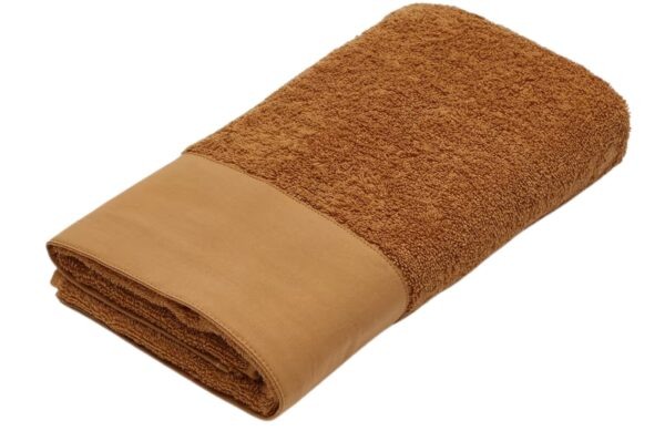 Hnědý bavlněný ručník Kave Home Takeshi