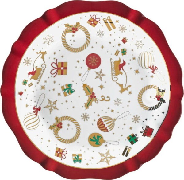 Porcelánový servírovací talíř s vánočním motivem Brandani