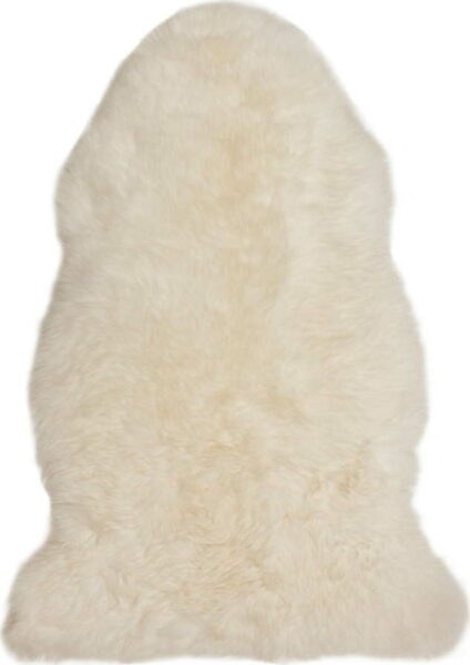 Bílá ovčí přírodní kožešina 90x60 cm
