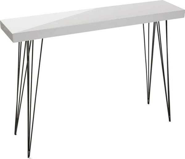 Bílý dřevěný stolek Versa