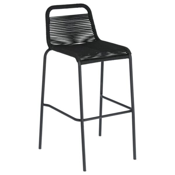 Černá pletená barová židle Kave Home