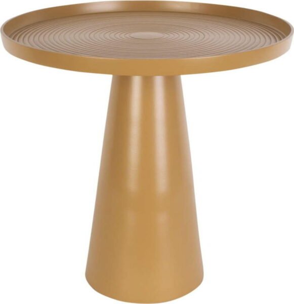 Hořčicově žlutý kovový odkládací stolek Leitmotiv