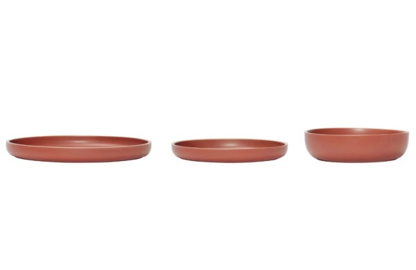 Sada terakotově červeného keramického nádobí Hübsch Rood