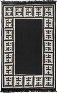 Béžovo-černý oboustranný koberec