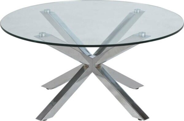 Kulatý konferenční stolek ve stříbrné barvě ø