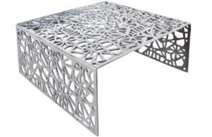 Moebel Living Stříbrný kovový konferenční stolek