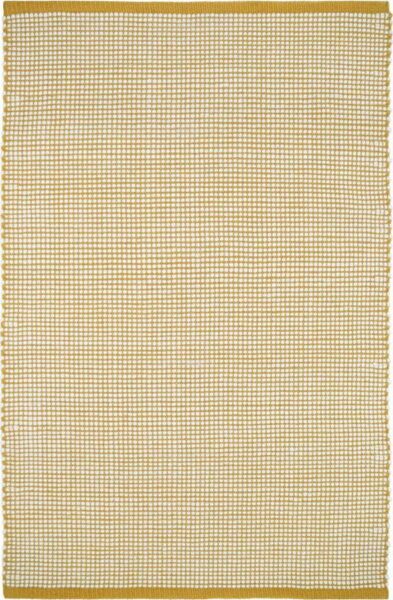 Žlutý koberec s podílem vlny 130x70